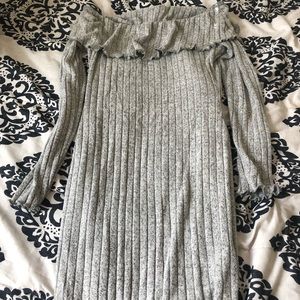 Grey sweater dress